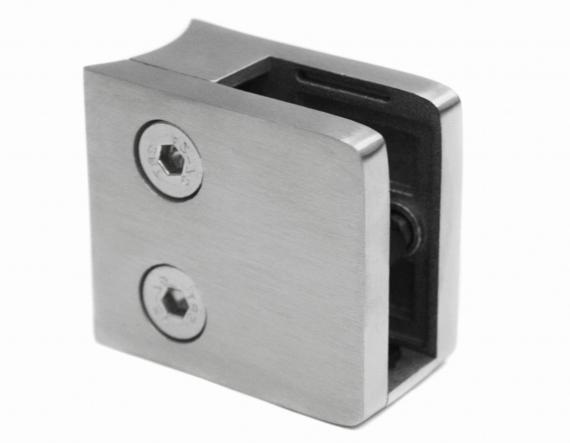 Foto Pinzas para vidrio45x45/tubo 42,4 mm con placa de seguridad, AISI 316, SATINADO