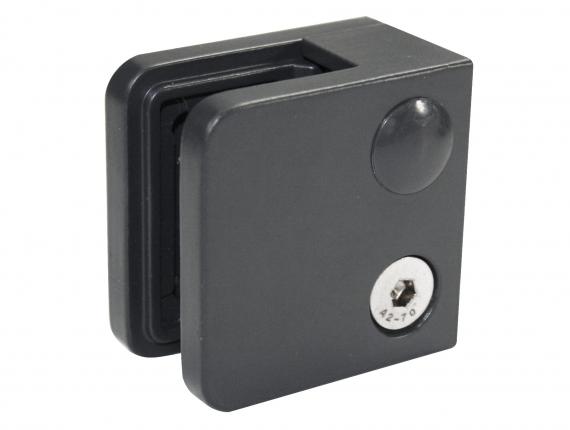 Foto Pinzas para vidrio45x45mm, ZAMAK, RAL 7016