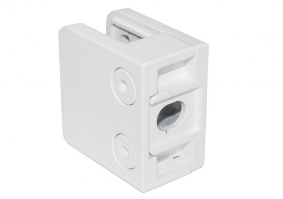 Foto Pinzas para vidrio45x45mm, ZAMAK, RAL 9003