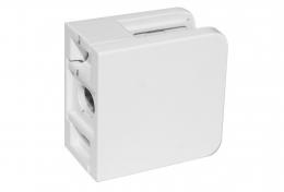 Pinzas para vidrio45x45mm, ZAMAK, RAL 9003