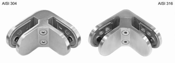 Foto Pinzas para vidrio45x63mm, 6-12.76mm, AISI 316, SATINADO