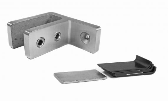 Foto Pinzas para vidrio48x65x34mm 12-15mm, AISI 316, SATINADO