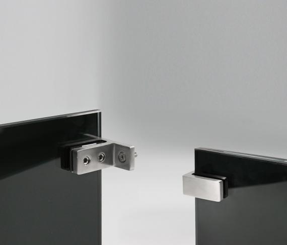 Foto Pinzas para vidrio48x65x34mm 12-15mm, AISI 316, SATINADO