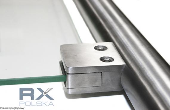 Foto Pinzas para vidrio52x52 para tubo 42,4mm, AISI 304, SATINADO