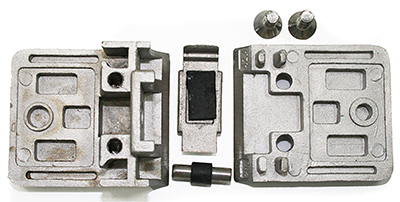 Foto Pinzas para vidrio52x52 para tubo 42,4mm, AISI 304, SATINADO