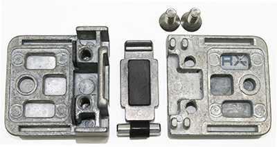 Foto Pinzas para vidrio52x52mm con placa de protección para superficie plana, AISI 304, Pulido