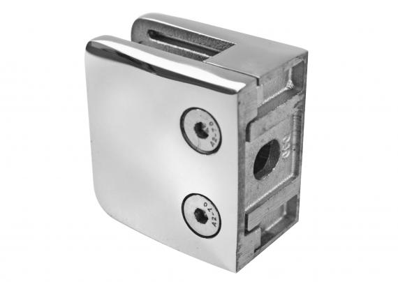 Foto Pinzas para vidrio52x52mm con placa de protección para superficie plana, AISI 304, Pulido