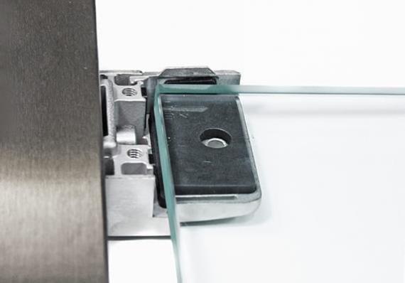 Foto Pinzas para vidrio52x52mm para superficie plana, AISI 304, SATINADO