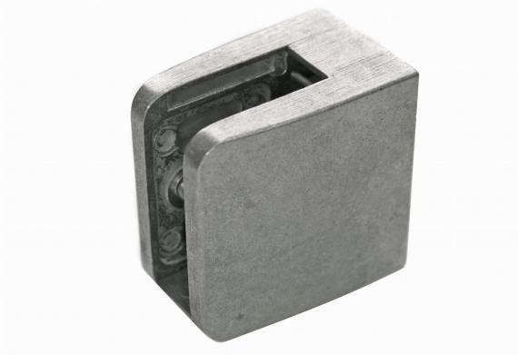 Foto Pinzas para vidrio52x52mm con placa de protección para superficie plana, ZAMAK, EN BRUTO