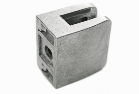 Foto Pinzas para vidrio52x52mm con placa de protección para superficie plana, ZAMAK, EN BRUTO