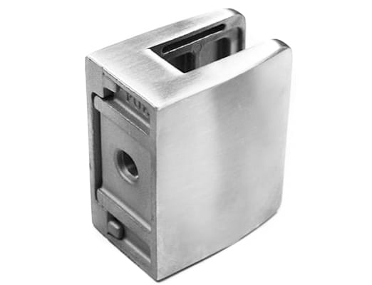 Foto Pinzas para vidrio55x65mm con placa de protección para superficie plana, AISI 304, SATINADO