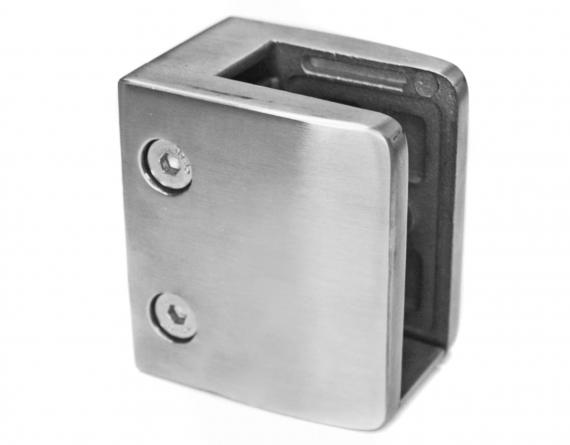 Foto Pinzas para vidrio55x65mm con placa de protección para superficie plana, AISI 304, SATINADO