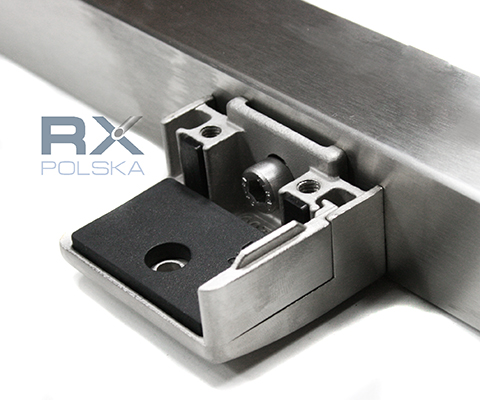 Foto Pinzas para vidrio55x65mm con placa de protección para superficie plana, AISI 304, SATINADO