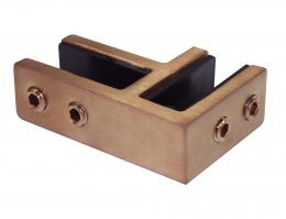 Pinzas para vidrio82x55x34mm vidrio 12-15mm, AISI 316, COBRE SATINADO