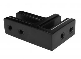 Pinzas para vidrio82x55x34mm vidrio 12-15mm, AISI 316, RAL 9005 MATE