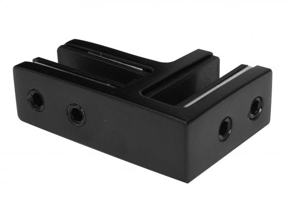 Foto Pinzas para vidrio82x55x34mm vidrio 12-15mm, AISI 316, RAL 9005 MATE