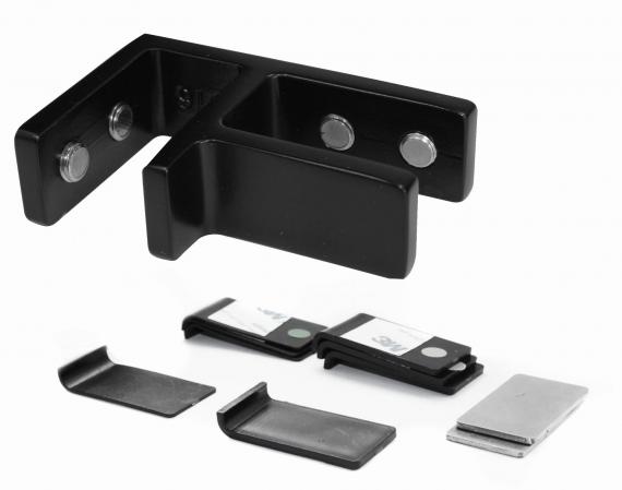 Foto Pinzas para vidrio88x55x40mm vidrio 16,76-21,52mm, AISI 316, RAL 9005 MATE