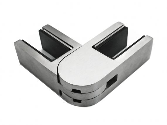 Foto Pinzas para vidriocon ajuste de ángulo 12-15mm, AISI 316, SATINADO