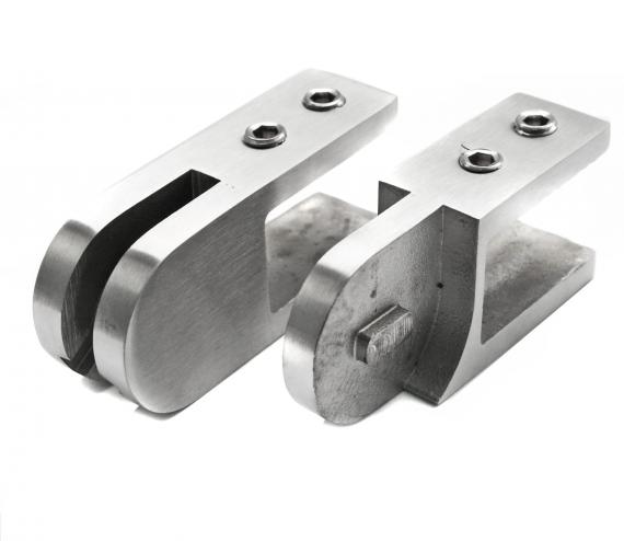 Foto Pinzas para vidriocon ajuste de ángulo 12-15mm, AISI 316, SATINADO