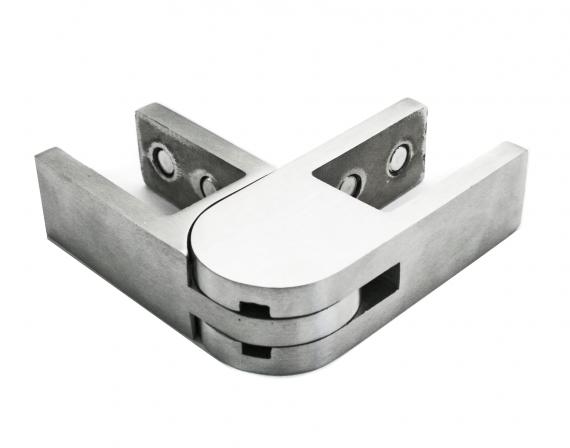 Foto Pinzas para vidriocon ajuste de ángulo 12-15mm, AISI 316, SATINADO