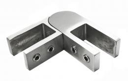 Pinzas para vidriocon ajuste de ángulo 12-15mm, AISI 316, SATINADO