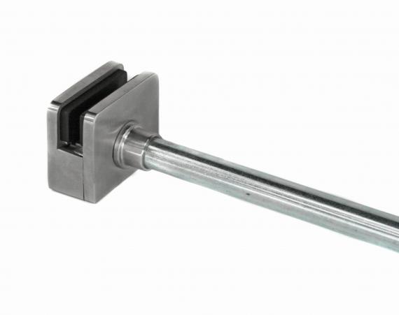 Foto Pinzas para vidriopara balcones franceses 50x60mm con varilla redonda fi 16x320mm, AISI 316, SATINADO