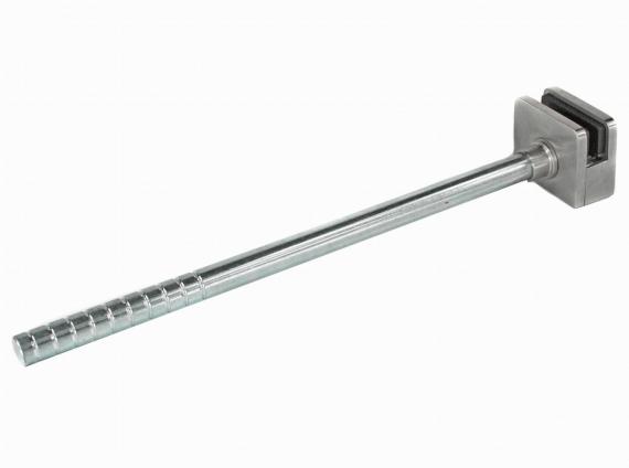 Foto Pinzas para vidriopara balcones franceses 50x60mm con varilla redonda fi 16x320mm, AISI 316, SATINADO