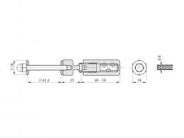 Punta con ángulo ajustable 6-8 mm, AISI 304, SATINADO