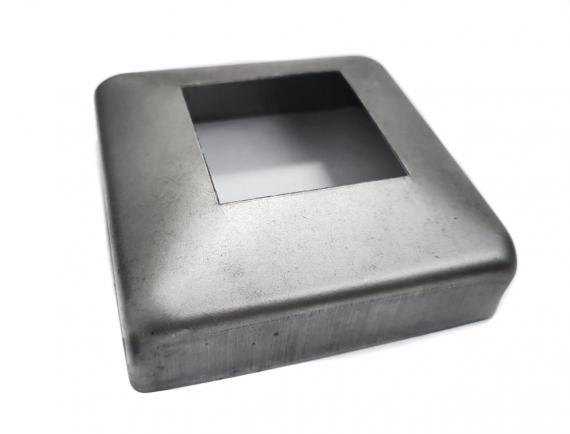 Foto Roseta 40x40 acero negro (al carbono), EN BRUTO