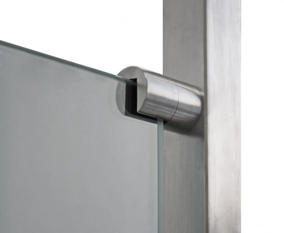 Foto Soporte cilíndrico DERECHA, superficie plana, AISI 316, SATINADO