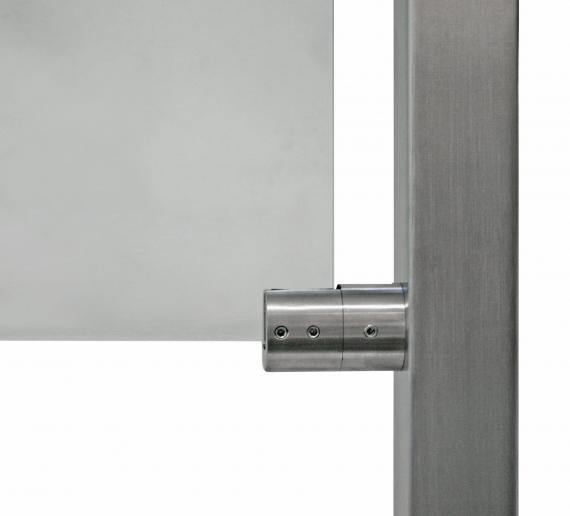 Foto Soporte cilíndrico DERECHA, superficie plana, AISI 316, SATINADO