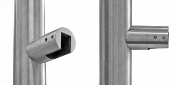 Foto Soporte cilíndrico DERECHA, tubo 42,4mm, AISI 316, SATINADO