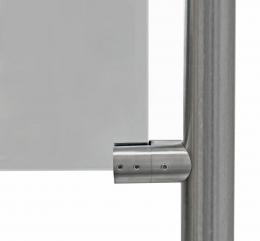 Soporte cilíndrico DERECHA, tubo 42,4mm, AISI 316, SATINADO