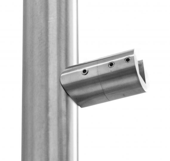 Foto Soporte cilíndrico IZQUIERDA, tubo 42,4 mm, AISI 316, SATINADO