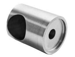 Soporte de barra transversal izquierdo para Ø12/plano, AISI 304, SATINADO