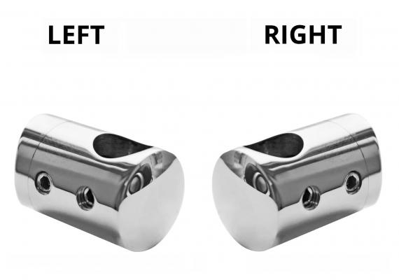 Foto Soporte de barra transversal, orificio final DERECHO para Ø12/42,4 mm, AISI 304, Pulido
