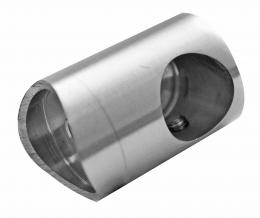 Soporte de barra transversal, orificio final, derecho para Ø16/Ø42,4 mm, AISI 304, SATINADO