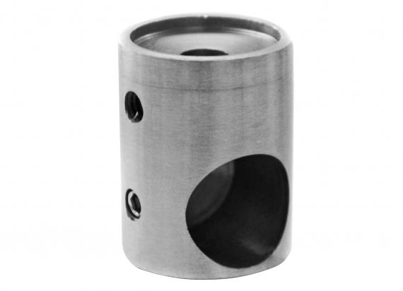 Foto Soporte de barra transversal, orificio final, derecho para Ø42,4/plano, AISI 304, SATINADO