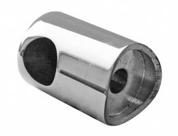 Soporte de barra transversal, orificio final IZQUIERDO para Ø12/42,4 mm, AISI 304, Pulido