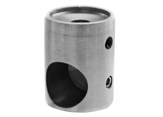 Foto Soporte de barra transversal, orificio final, izquierdo para Ø16/plano, AISI 304, SATINADO