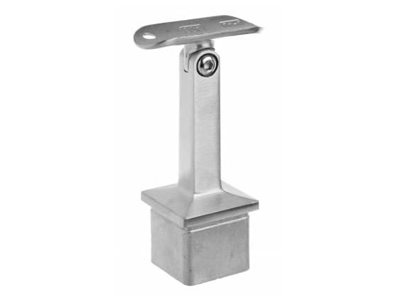 Foto Soporte de pasamanos 40x40 / 42,4 mm, ajustable, AISI 304, SATINADO