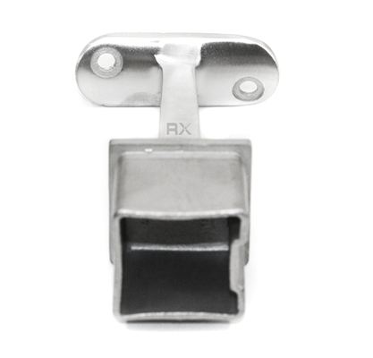Foto Soporte de pasamanos 40x40 / 42,4 mm, soporte fijo, AISI 304, SATINADO