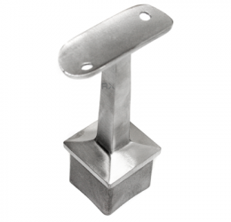soporte de pasamanos 40x40 / 42,4 mm, fijo, AISI 304, SATINADO.