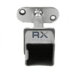 Soporte de pasamanos 40x40 / plano, ajustable, AISI 304, SATINADO