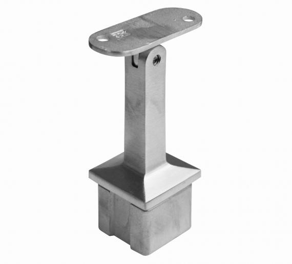 Foto Soporte de pasamanos 40x40 / plano, ajustable, AISI 316, SATINADO
