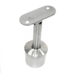 Soporte de pasamanos 42,4 mm/plano, ajustable, AISI 304, SATINADO