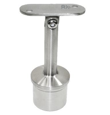 Foto Soporte de pasamanos 42,4 mm/plano, ajustable, AISI 304, SATINADO