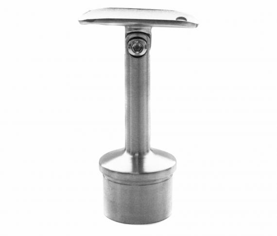 Foto Soporte de pasamanos para poste 48,3 mm pasamanos 48,3 mm flexible, AISI 304, SATINADO