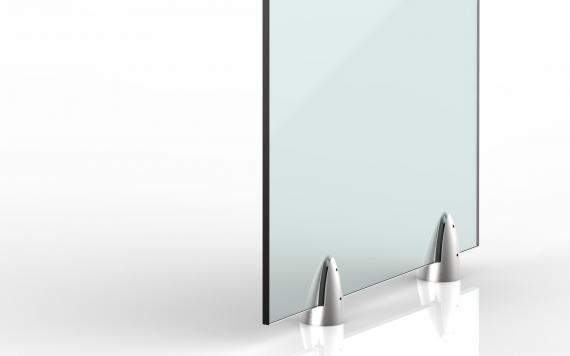 Foto Soporte de suelo SPIGOT 120/176, cristal 16,76-21,52 AISI 316, SATINADO