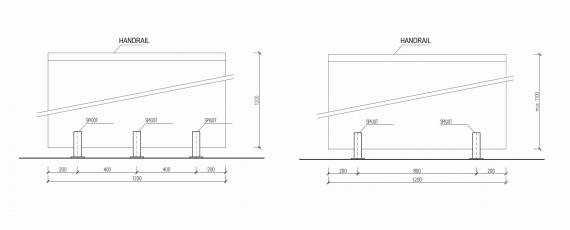 Foto Soporte de suelo SPIGOT 49/182, cristal 12-17,52 AISI 304, RAL 9005